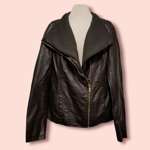 Calvin Klein Faux-Leather Moto Jacket